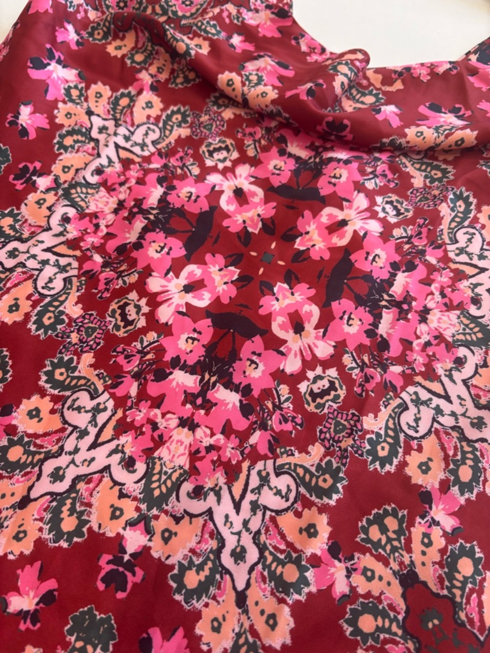 Free People Floral Tank in Dragonfruit XS NWT - Picture 2 of 5